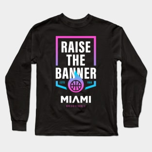 Miami Heat Playoff Championship Banner Long Sleeve T-Shirt